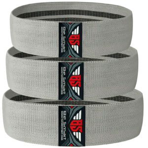 Resistance Bands Fabric Non-Slip for Hips Legs Glutes Squats and Yoga Set of 3 in Grey